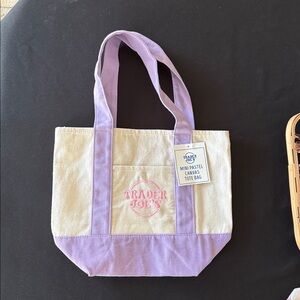 NWT Trader Joe's Mini Tote Pastel Bag